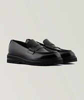 Chunky Sole Leather Loafers