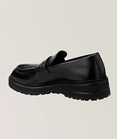 Chunky Sole Leather Loafers