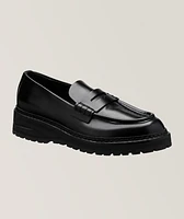 Chunky Sole Leather Loafers