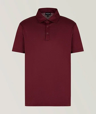 Mélange Silk-Jersey Cotton Polo