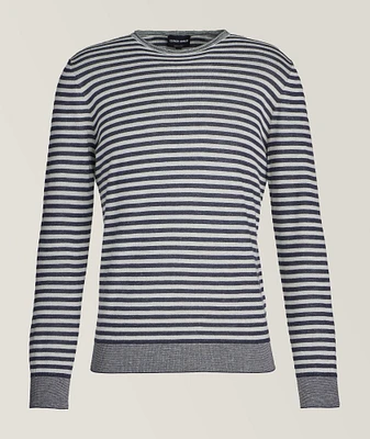 Striped Silk-Blend T-Shirt