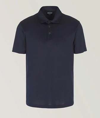 Mélange Silk-Jersey Cotton Polo