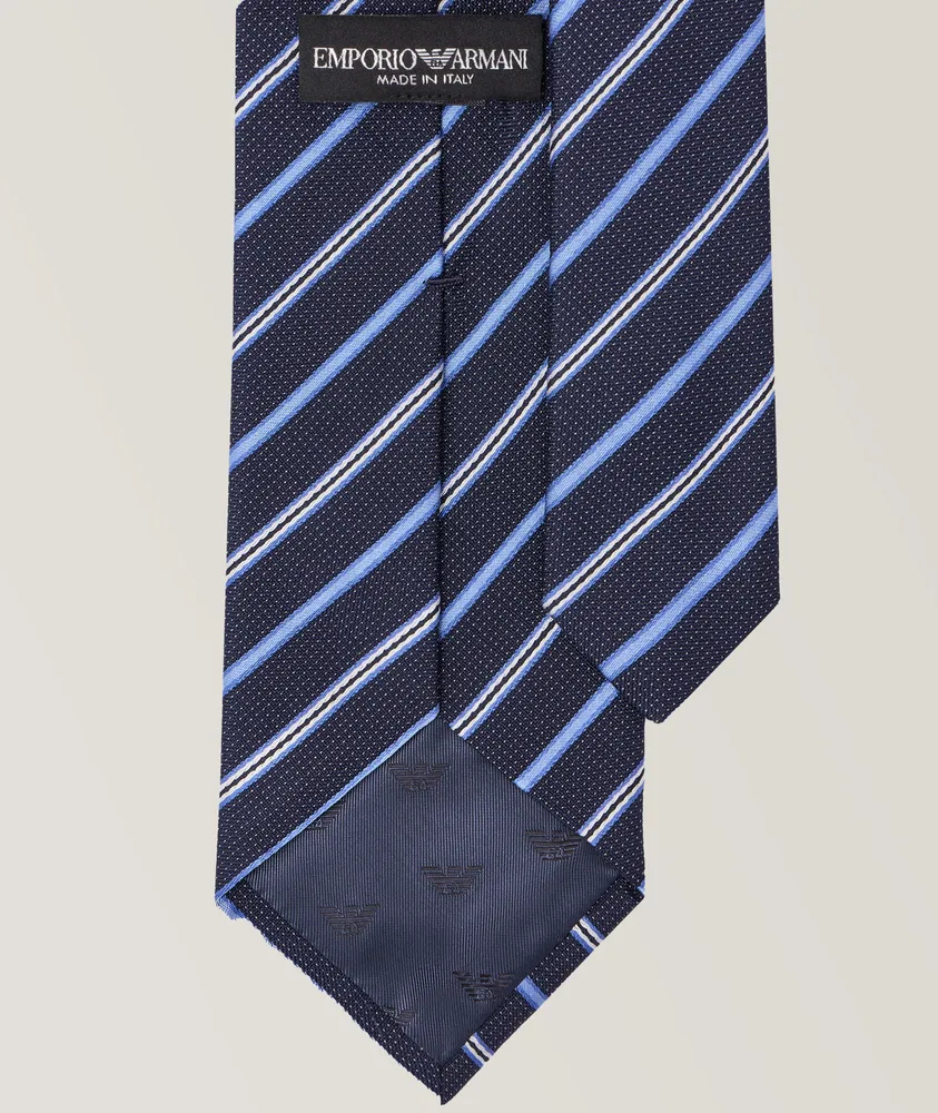 Striped Jacquard Silk Tie