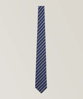 Striped Jacquard Silk Tie