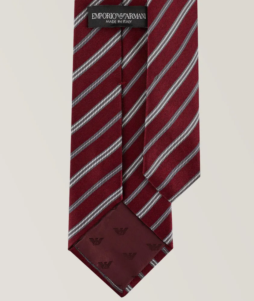 Striped Jacquard Silk Tie