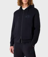 Full-Zip Double Jersey Hooded Sweater