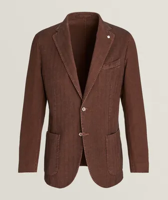 Herringbone Cotton Sport Jacket