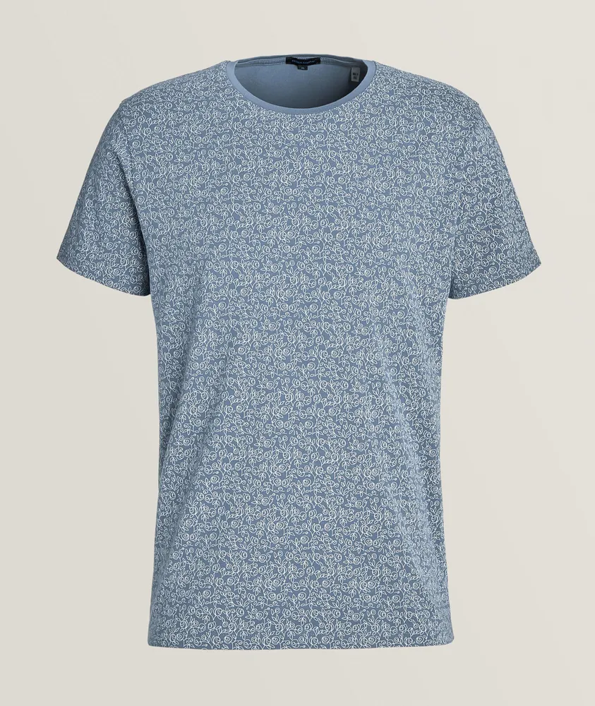 Floral Pima Stretch-Cotton T-Shirt