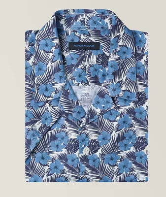 Palm Floral Cotton Sport Shirt