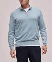 Knit Quarter-Zip Cotton-Cashmere Sweater