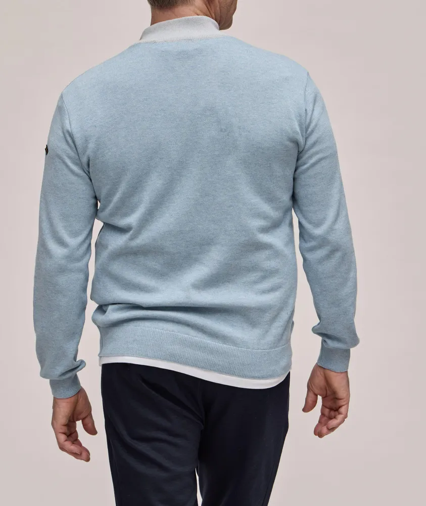 Knit Quarter-Zip Cotton-Cashmere Sweater