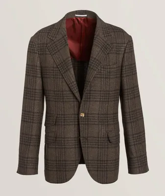 Plaid Wool, Silk & Cashmere Sports Jacket