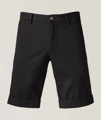 Solid Torino Stretch-Cotton Bermuda Shorts