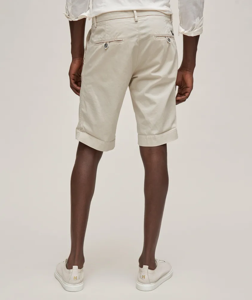 Solid Torino Stretch-Cotton Bermuda Shorts