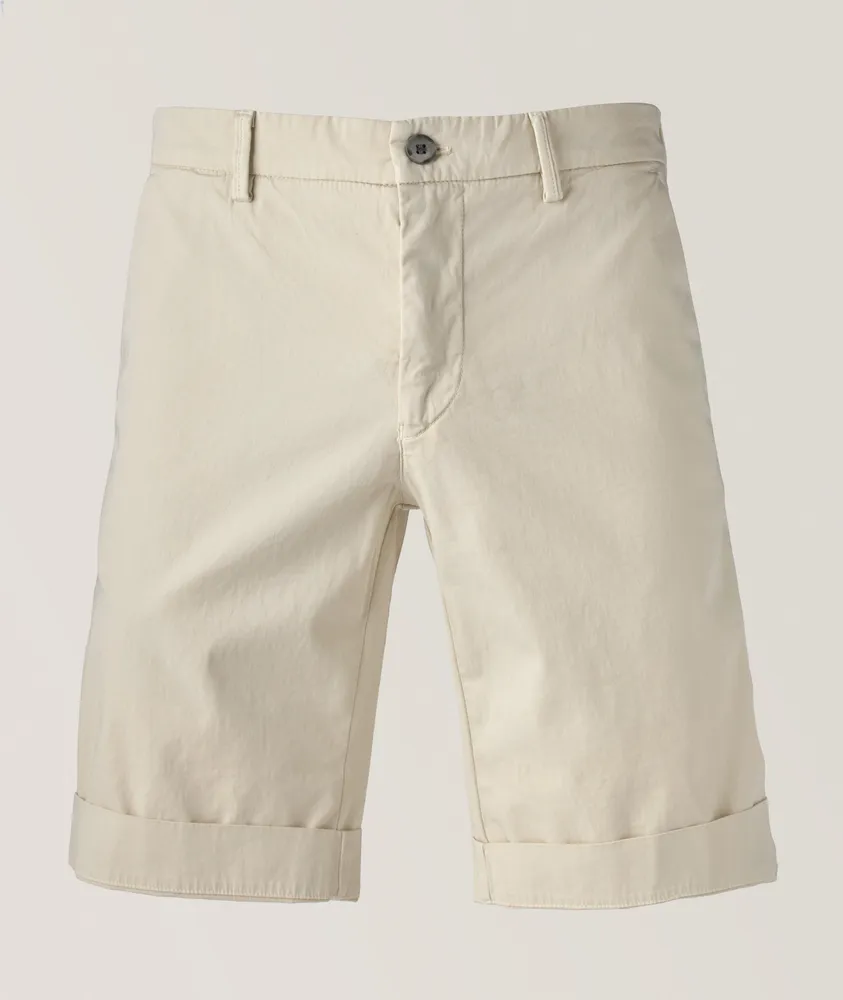 Solid Torino Stretch-Cotton Bermuda Shorts