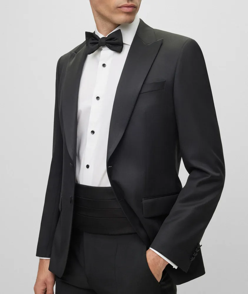 Super 120s Virgin Wool Serge Tuxedo Jacket