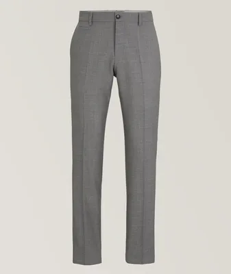 Micro-Patterned Virgin Wool Dress Pants