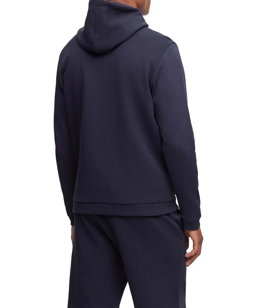 Interlock Cotton Piqué Hooded Sweater