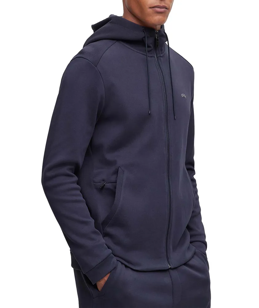 Interlock Cotton Piqué Hooded Sweater