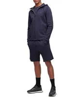 Interlock Cotton Piqué Hooded Sweater