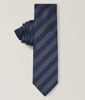 Striped Jacquard Silk Tie