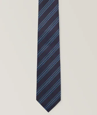 Striped Jacquard Silk Tie