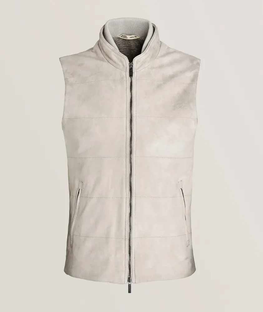 Mixed Material Suede  Vest