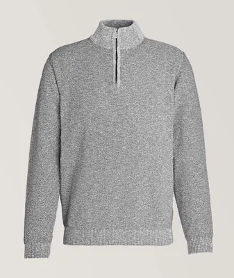 Mélange Cotton-Blend Sweater
