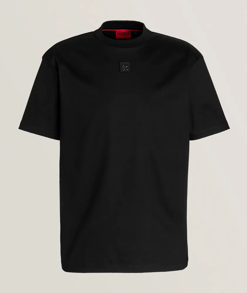 Stacked Logo Interlock Cotton T-Shirt