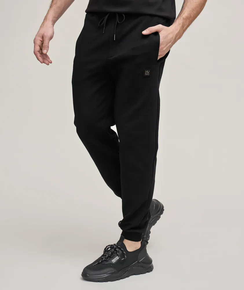 Stacked Logo Stretch-Cotton Sweatpants