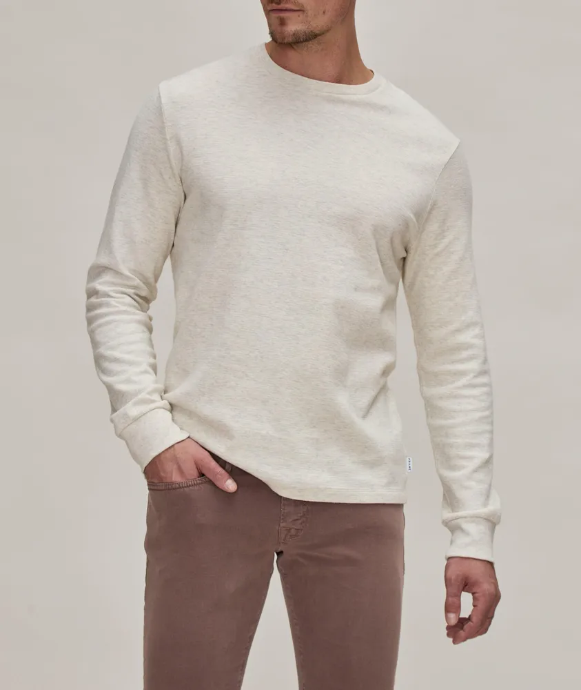 Marbled Cotton Crewneck Sweater