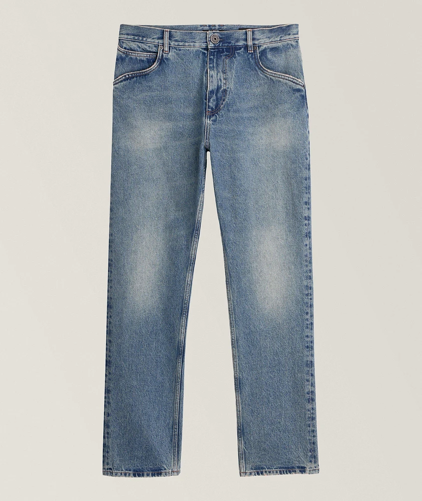 Vintage Wash Denim Jeans