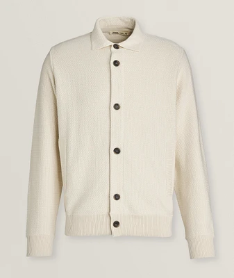 Pave Stitch Silk-Cotton Sweater