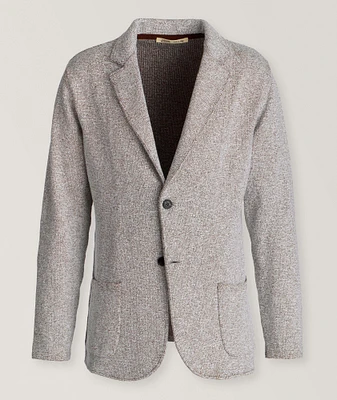 Mélange Cotton-Blend Knitted Sport Jacket