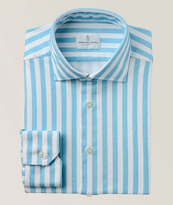 Striped Modern 4-Flex Stretch-Knit Shirt