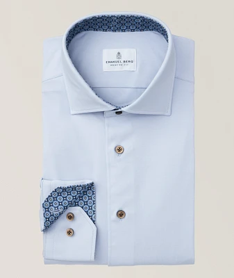 Contrast Collar Modern 4-Flex Stretch Knit Shirt
