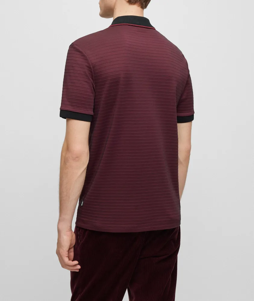 Ottoman Knit Cotton-Blend Polo