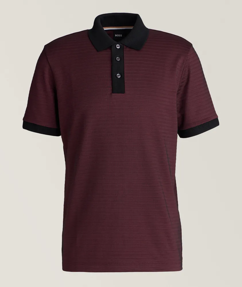 Ottoman Knit Cotton-Blend Polo