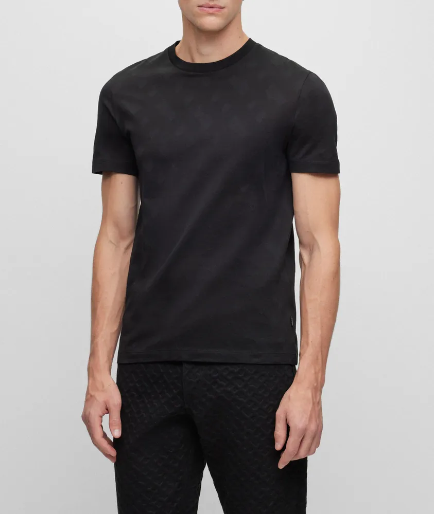 Monogram Jacquard Mercerized Cotton T-Shirt