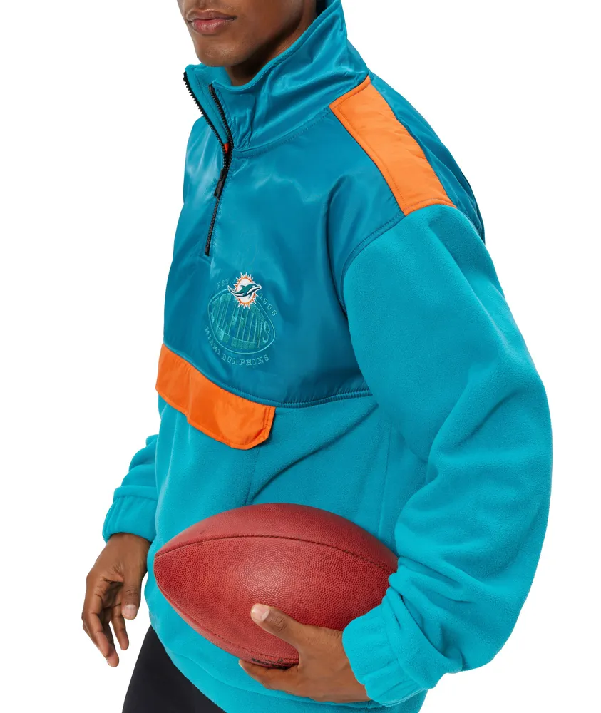 Boss Men's x NFL Miami Dolphins Hoodie - Blue - Size Medium - Open Green