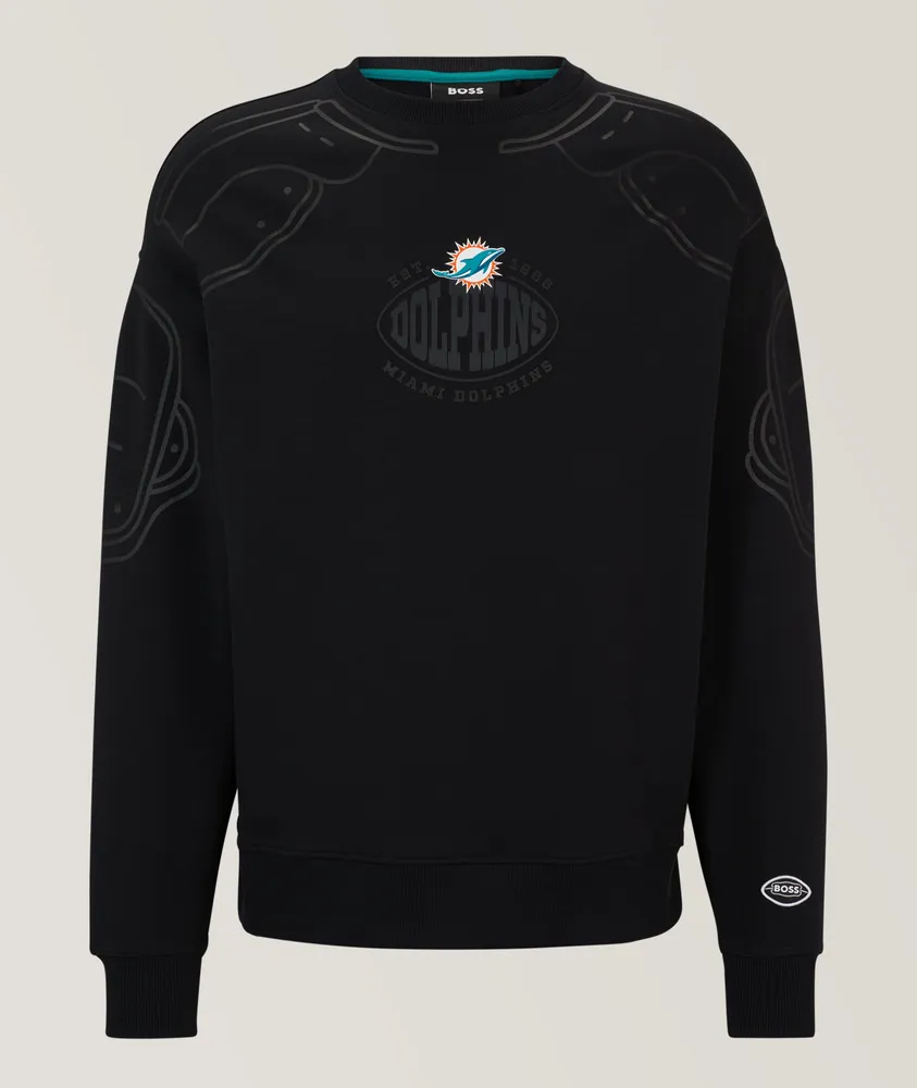 Boss Men's NFL Dolphins Pullover Hoodie - Black - Size Medium