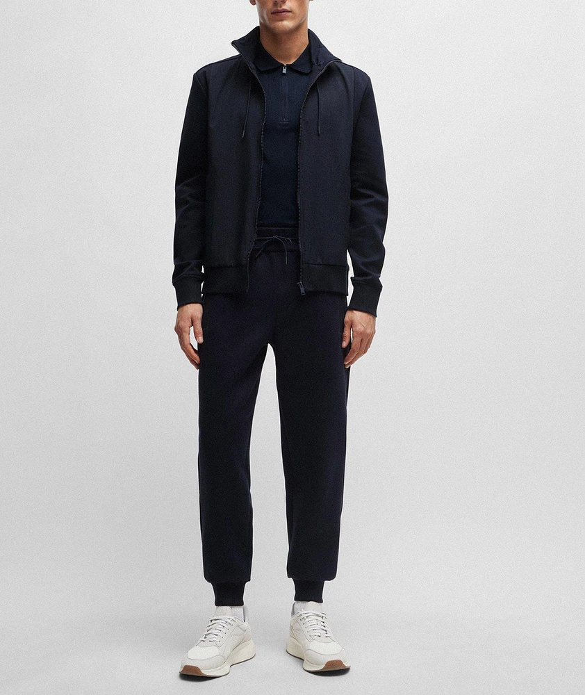 Black Performance Larsen Cotton-Blend Trackpants