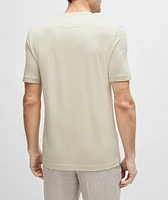 Two-Toned Micro Jacquard Cotton-Silk T-Shirt