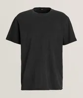 Cotton-Linen Band T-Shirt