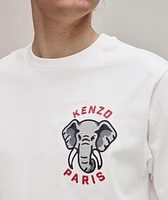 Elephant Embroidery Cotton T-Shirt