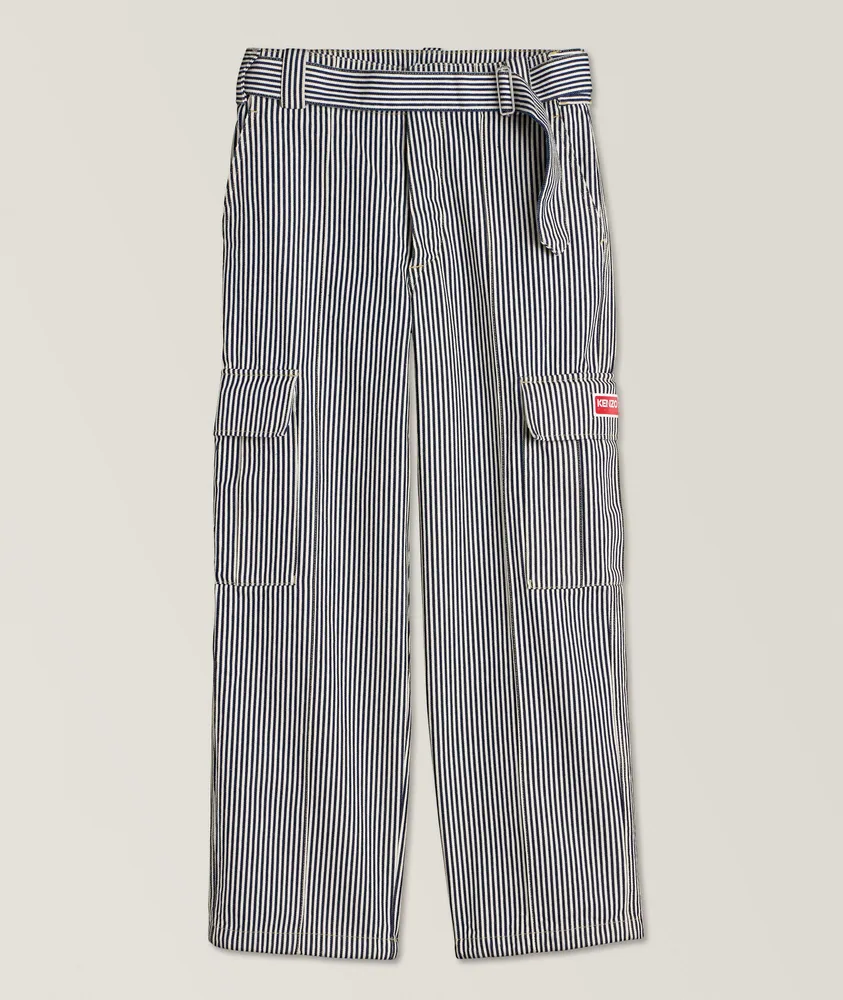 Striped Cargo Jeans
