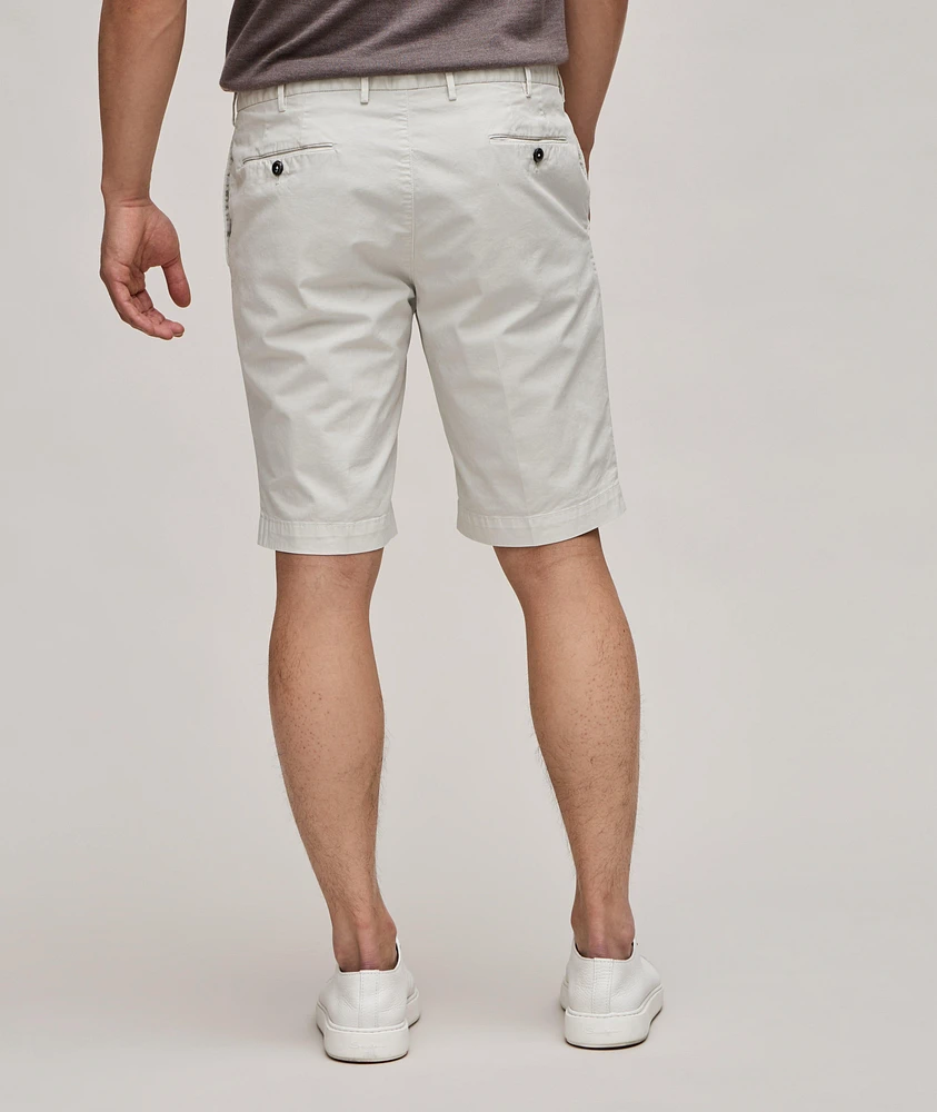 Cotton-Stretch Gabardine Bermuda Shorts