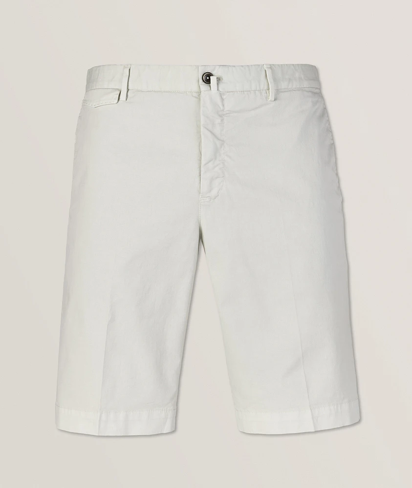 Cotton-Stretch Gabardine Bermuda Shorts