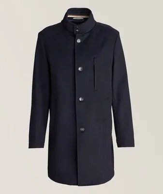 Hyde Slim Fit Virgin Wool-Cashmere Overcoat