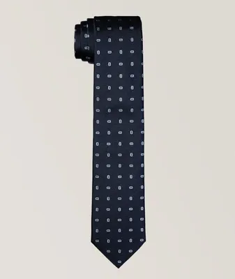 All-Over Micro Jacquard Silk-Blend Tie